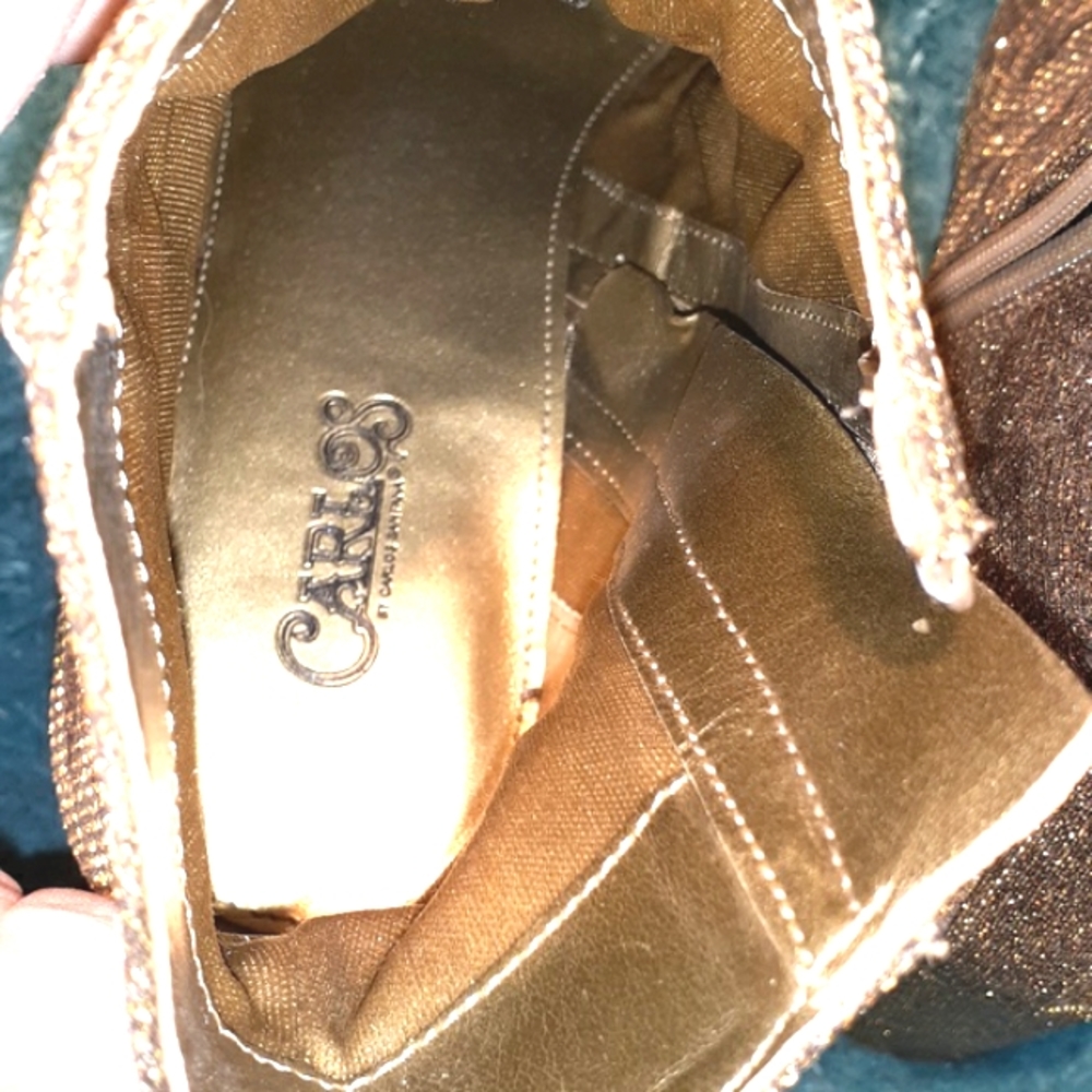 Carlos Santana "Gatlin" Boots Size 7M (Like New) Gold Color - Picture 7 of 9